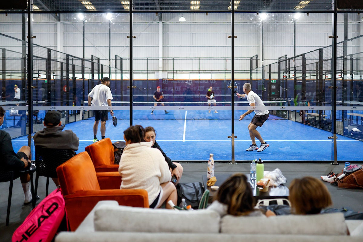 April 11: General scenes during a Masters Men’s 35+ match at The Nordic Padel (APT M1000) on Saturday, April 11, 2026 Photo by TENNIS AUSTRALIA/DYLAN BURNS