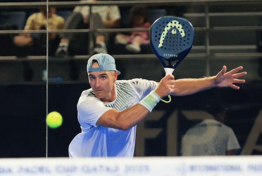 One of the Australian Padel team playing Padel